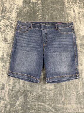 Gloria Vanderbilt Womens High-Rise Bermuda Denim Shorts Shape Effect Size 24W